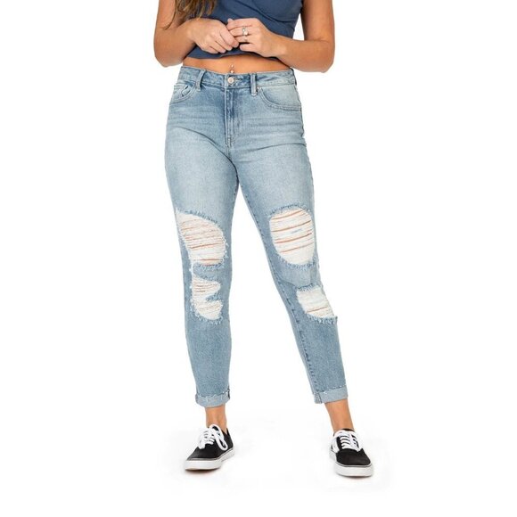 NWT Rewash light wash blue denim high rise stretch jeans - Picture 3 of 8